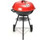 Round Kettle Charcoal Bbq Grill With Wheels - Black