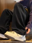 Men's Casual Loose Fit Pants With Drawstring & Pockets Lightweight Comfy Pants For Sport And Casual Wear