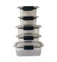 5 Piece Large Clear Airtight Lunch/ Meal Prep Container