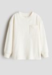 Long-sleeved Slub Jersey T-Shirt - White