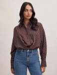 Violetta Bubble Shirt - 18 Chocolate Stripe