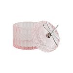 Dragonfly Pink Glass Trinket
