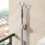 2pcs Easy-Install Wall-Mounted Mop & Broom Holder - Space-Saving Plastic Storage Rack For Bathroom Bedroom Garden Home & Dorm