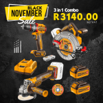 Ingco 20V 3PCS Set- Angle Grinder+ Drill+ Circular Saw