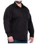 Mens Long Sleeve Work Shirt - S Black