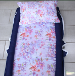 Portable Travel Pod Nest Watercolor Purple Floral Purple Background