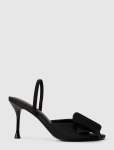 Shannon Satin Bow Peep Toe Heel - 40 Black