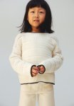 Hole-knit Cotton Jumper - White Black