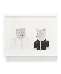 Bear And Wolf Art Print