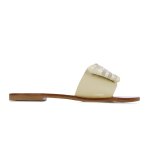 Bow Detail Flat Sandals -beige