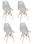 Smte Wooden Leg Four Pack Grey Colour With Keychain