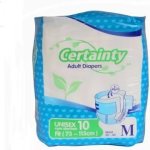 Certainty Adult Unisex Diapers 10 Med