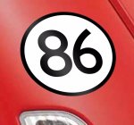 Custom Number Car Sticker