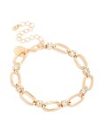 Goldair Gold Oval Chain & Diamante Bracelet