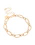 Goldair Gold Oval Chain & Diamante Bracelet