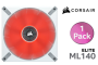 Corsair ML140 LED Elite Red Premium Fan - White Frame