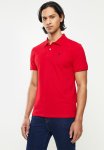 Polo Mens Stretch Pique Short Sleeve Golfer - Red