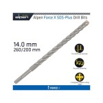 Alpen Force X 14.0 X 260 200 Sds Plus Rebar Drill Bit X4 Cutting Edges Bul ALP765014