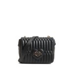 Bubbly Love Quilted Crossbody Bag -black gold