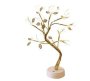 LED Golden Leaves Tree Table Lamp With Base Dc USB /battery Operated