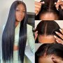 Elegant Long Straight Lace Front Wig For Women - 100% Density Heat Resistant Synthetic Hair Versatile For All Skin Tones
