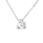 Kiara 925 Sterling Silver A-z Any Initial Letter Necklace 5X6MM 45CM Chain - &