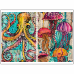 Tear Resistant Deco Print Whimsical Ocean
