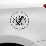 Contemporary Vinyl Wall Sticker: Black Removable And Self-adhesive For Car Laptop Or Home Decoration - 12.7CM X 9.2CM