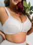 Women's Plus Elegant Bra Plus Size Adjustable Front Closure Cut-out Back Bralette
