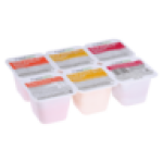 Crystal Valley Strawberry Peach & Apricot & Mixed Berry Flavoured Smooth Low Fat Dairy Snack 6 X 75G