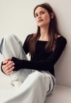Rib-knit Jumper - Black