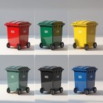 770 Liter Indigo Wheelie Bin - At A Discount