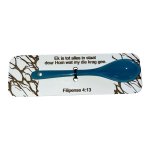 Filipense 4:13 Ceramic Blue Spoon On Board