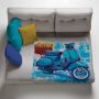 Vespa Scooter Light Weight Fleece Blanket By Botha Louw