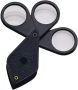 Foldable Handheld Magnifying Glass 4X With 3 Lenses Portable Reading