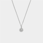 White Gold 0.3CT Lab Grown Diamond Womens Halo Pendant