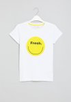 Boys Basic Fresh Roll Sleeve Tee - White