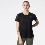 New Balance Women's Impact Run Short Sleeve - Black - Large