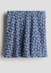 A-line Skirt - Blue Patterned