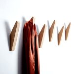 Lonangg Pack 6 Wood Wall Hooks Oak Coat Hooks Minimalist Design Heavy Duty Robe Hook Wall Mounted Rustic Wooden Clothes Hanger H