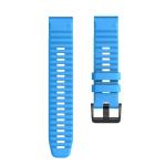 For Garmin Fenix 7X 6X 26MM Smart Watch Quick Release Silicon Watch Band Sky Blue
