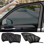 4PCS Car Side Window Sunshade & Insect Screen - Uv Safeguard Mosquito Barrier