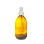 100ML Amber Glass Generic Bottle With Atomiser Spray - White 28 410