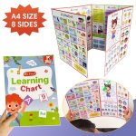 My First Learning Chart English Words Learning Poster Flashcards Worksheet Alphabet Numbers Fruit Vegetable Educational Toys Wal