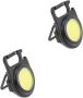2PCS USB Rechargeable Cob Keychain Flashlight Pocket Light Multiple Modes