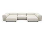 U-shape Sofa - Knit - Creme - 377CM X 241CM