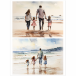 Tear Resistant Deco Print Beach Family