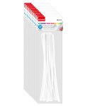 - Chenille Stems 6MMX30CM 20PCS White 12 Pack