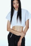 Drawstring-detail Cropped Top - White
