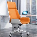 Whole Modern Luxury Executive Leather Office Chair - Orange